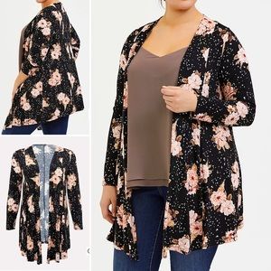 NWT Torrid Size 3X Super Soft Floral Cardigan